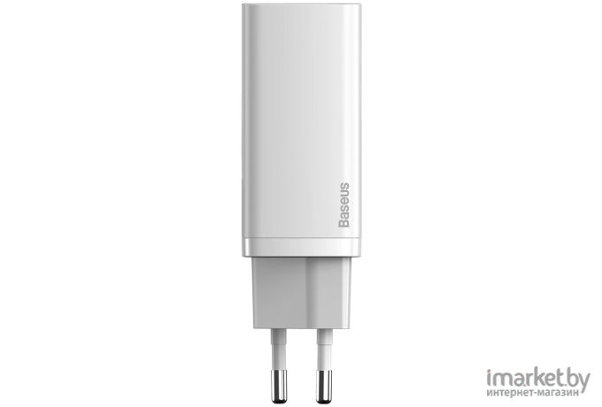 Сетевое зарядное устройство Baseus GaN2 Lite Quick Charger Type-C+USB 65W White (CCGAN2L-B02)