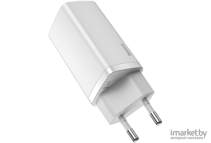 Сетевое зарядное устройство Baseus GaN2 Lite Quick Charger Type-C+USB 65W White (CCGAN2L-B02)