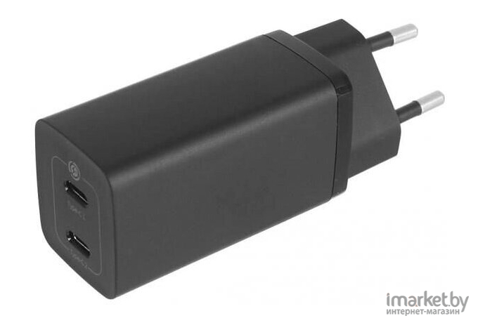 Сетевое зарядное устройство Baseus CCGAN2L-E01 GaN2 Lite Quick Charger 2xType-C 65W Black