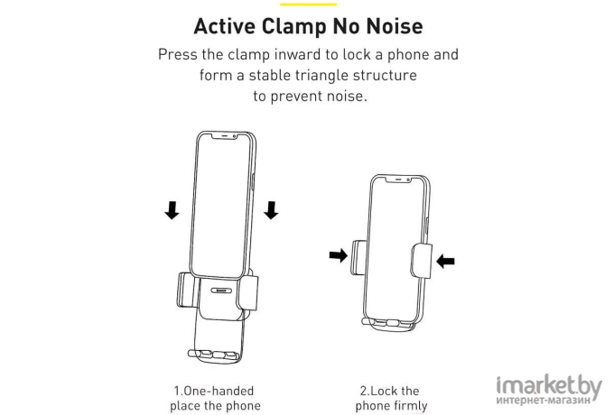 Автомобильный держатель Baseus Easy Control Clamp Car Mount Holder Black (SUYK000101)