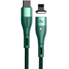 Кабель Baseus CATLXC-06 Zinc Magnetic Safe Fast Charging Data Cable Type-C to Lightning 20W магнитный 1m Green (Baseus Zinc Magnetic Safe Fast Charging Data Cable Type-C to IP PD 20W 1m Green (CATLXC-06))