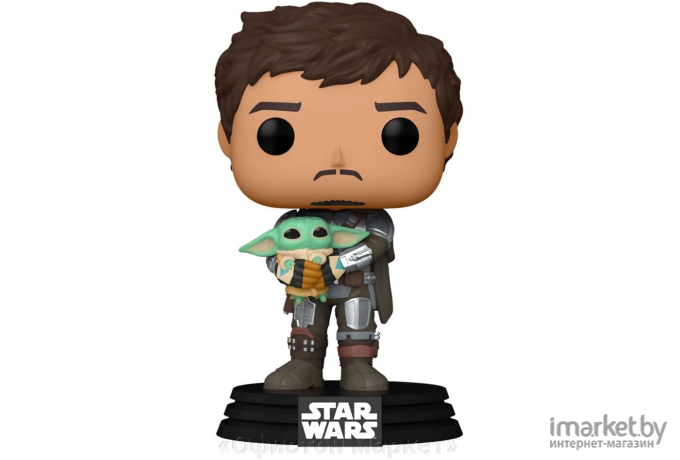 Игрушка Funko POP! Bobble Star Wars Mandalorian Mandalorian with Grogu 54525 [Fun25491302]