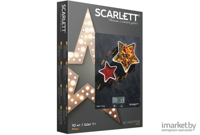 Кухонные весы Scarlett Gold Stars SC-KS57P08