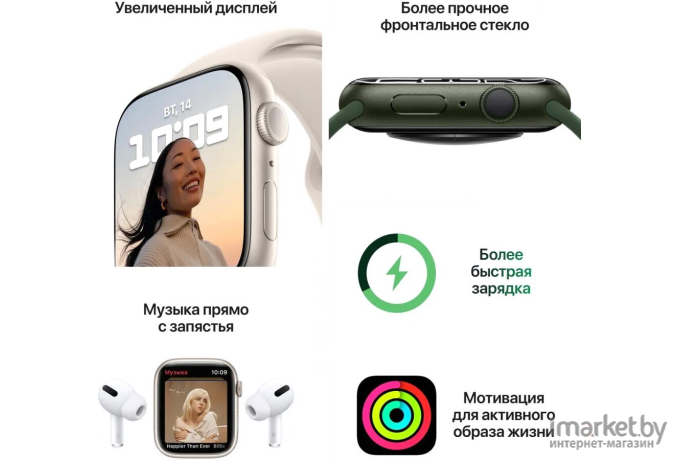 Умные часы Apple Apple Watch Series 7 GPS Green [MKN03]