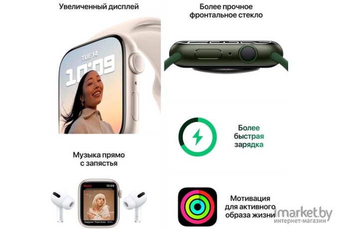 Умные часы Apple Apple Watch Series 7 GPS Green [MKN73]