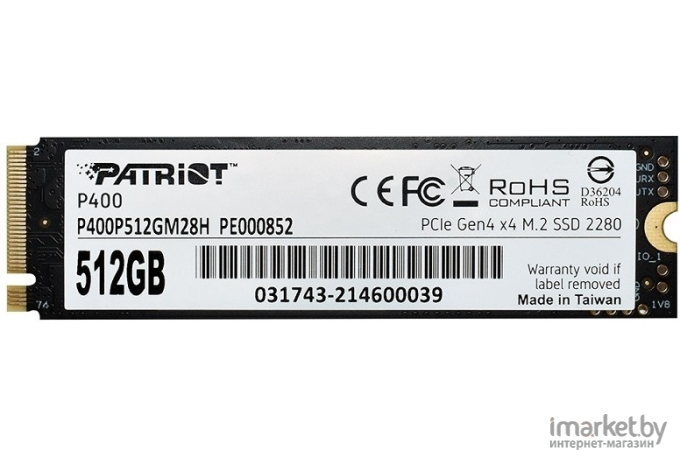 SSD диск Patriot M.2 512Gb P400 [P400P512GM28H]