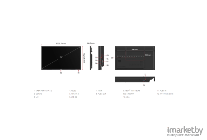 Интерактивная панель ViewSonic IFP7532