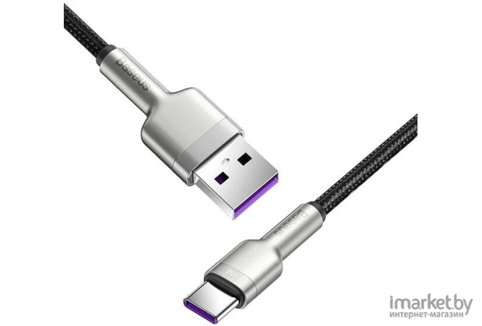 Кабель Baseus Cafule Series Metal Data Cable USB to Type-C 66W 2m Black (CAKF000201)