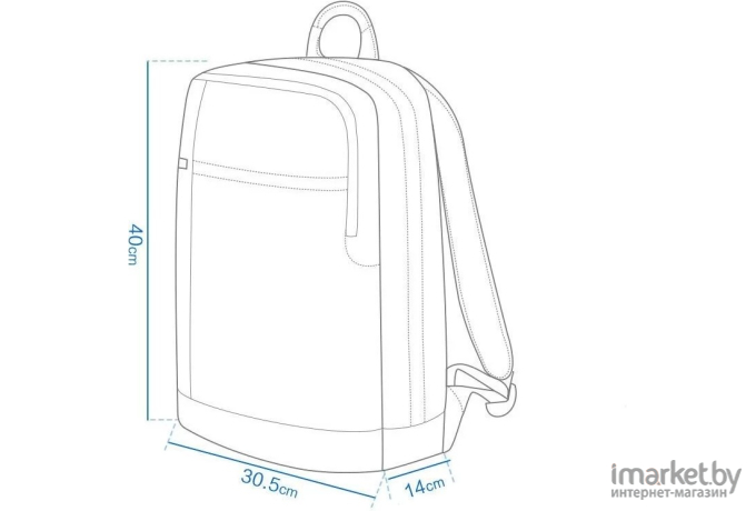 Рюкзак Ninetygo Classic Business Backpack light grey (90171BGBKUNLG05)