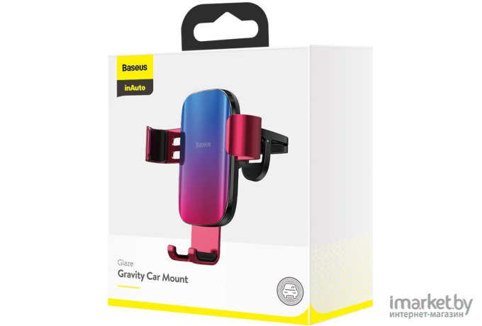 Автомобильный держатель Baseus SUYL-LG04 Glaze Gravity Car Mount крепление в воздуховод Pink