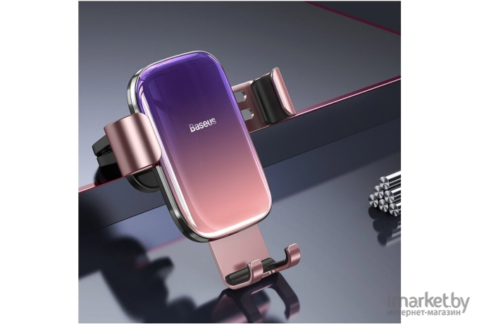 Автомобильный держатель Baseus SUYL-LG04 Glaze Gravity Car Mount крепление в воздуховод Pink