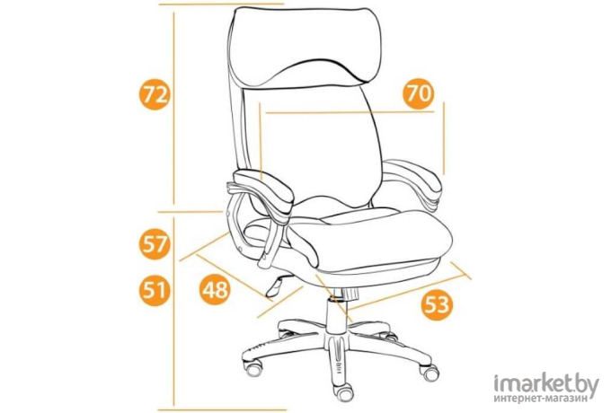 Офисное кресло TetChair DUKE флок/ткань 6/TW-21 коричневый/бронза