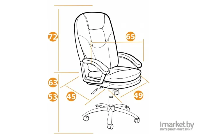 Офисное кресло TetChair SOFTY LUX кожзам 36-6 черный