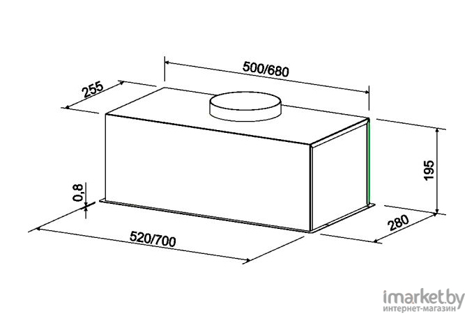 Кухонная вытяжка Zorg Technology Sarbona 1000 52 S белый [Sarbona 1000 52 S WH]