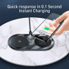 Беспроводное зарядное устройство Baseus WXJK-A01 Simple 2 in 1 Wireless Charger для телефона и наушников 18W Transparent Black (Baseus Simple 2in1 Wireless Charger 18W Max For Phones+Pods (Special Edition) Transparent (Qi) Black (WXJK-A01))