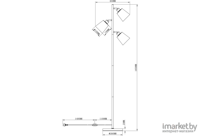 Торшер Moderli Floor [V3050-3F]