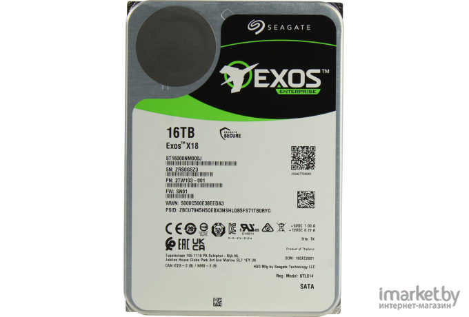 Жесткий диск Seagate Exos X18 16TB (ST16000NM000J)