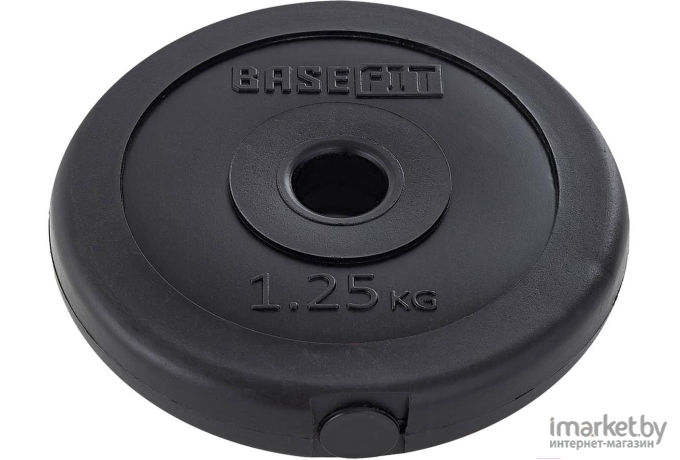 Диск для штанги BaseFit BB-203 1.25 кг черный