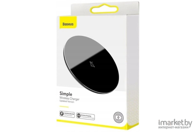 Беспроводное зарядное устройство Baseus WXJK-B01 Simple Wireless Charger 15W (Type-C версия) Black (Baseus Simple Wireless Charger 15W (Updated Version for Type-C) Black (WXJK-B01))