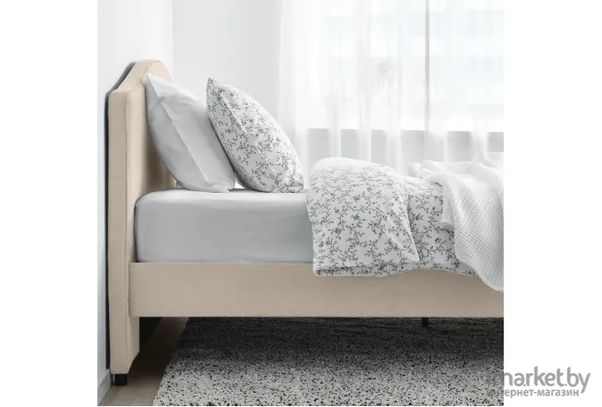 Каркас кровати Ikea Хауга бежевый [605.063.32]
