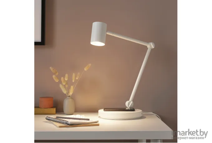 Настольная лампа Ikea Нимоне белый [204.486.12]