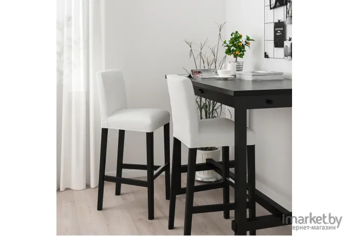 Барный стул Ikea Бергмунд/Инсерос белый [593.846.52]
