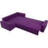 Угловой диван Mebelico Мэдисон Long 92 левый микровельвет фиолетовый