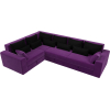 Угловой диван Mebelico Мэдисон Long 92 левый микровельвет фиолетовый+черный