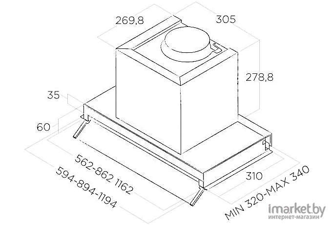 Кухонная вытяжка Elica BOX IN LX/IX/A/90