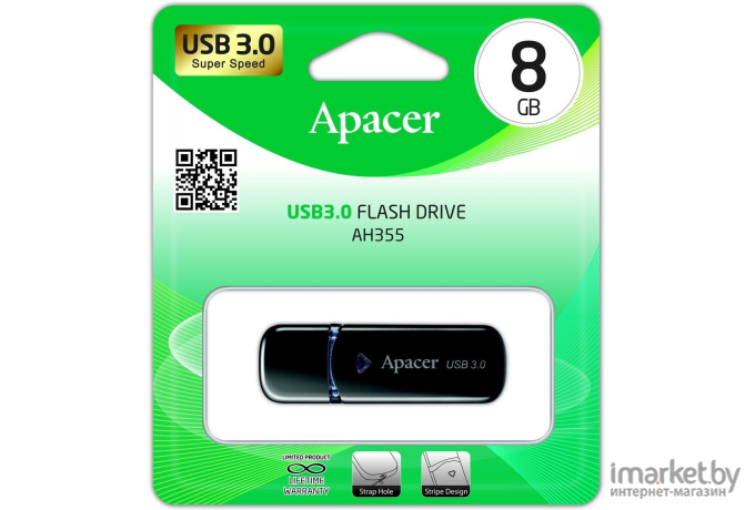 Usb flash Apacer AH355 128GB [AP128GAH355B-1]