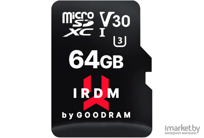 Карта памяти GOODRAM MICRO CARD Class 10 UHS I U3 64GB [IR-M2AA-0640R12]