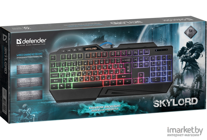 Клавиатура Defender SkyLord GK-126 RU,RGB [45156]