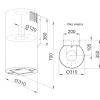 Кухонная вытяжка Weissgauff TUBUS700PBWH