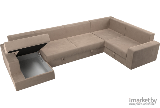 П-образный диван Mebelico Мэдисон - П 93 правый велюр бежевый