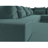 П-образный диван Mebelico Мэдисон - П 93 правый велюр бирюзовый