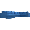 П-образный диван Mebelico Мэдисон - П 93 правый велюр голубой