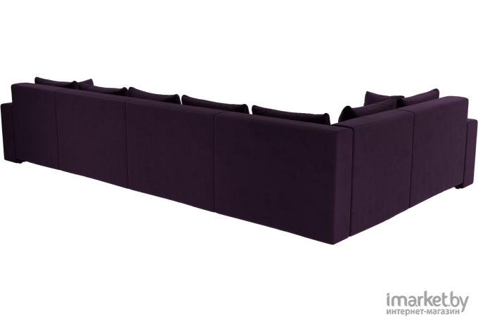 П-образный диван Mebelico Мэдисон - П 93 левый велюр фиолетовый