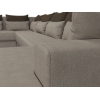 П-образный диван Mebelico Мэдисон-П 93 левый рогожка бежевый+коричневый+бежевый