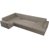 П-образный диван Mebelico Мэдисон-П 93 левый рогожка бежевый+коричневый+бежевый