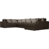 П-образный диван Mebelico Мэдисон-П 93 левый рогожка коричневый+бежевый