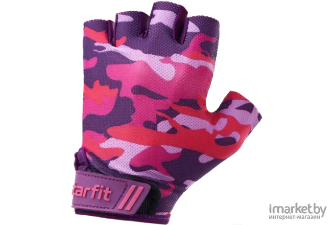 Перчатки для фитнеса Starfit WG-101 M розовый/камуфляж
