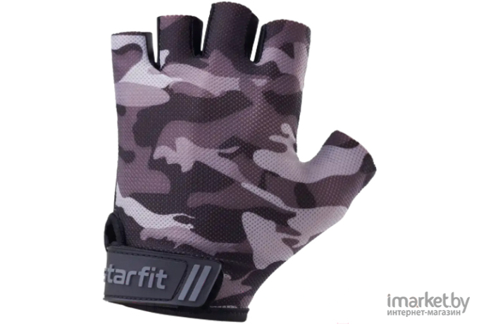 Перчатки для фитнеса Starfit WG-101 L серый/камуфляж