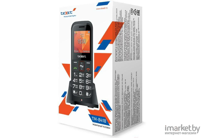 Мобильный телефон TeXet TM-B418 красный [127065]