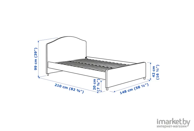 Спальня Ikea Хауга бежевый/белый [094.860.40]