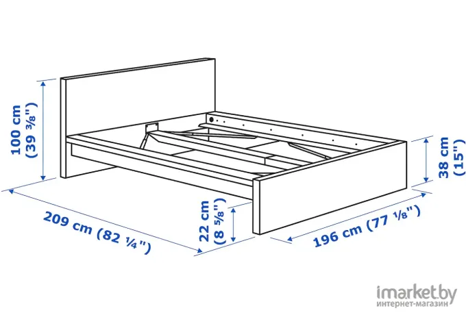 Спальня Ikea Мальм белый [094.882.80]