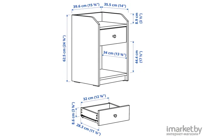 Спальня Ikea Хауга серый [394.859.87]