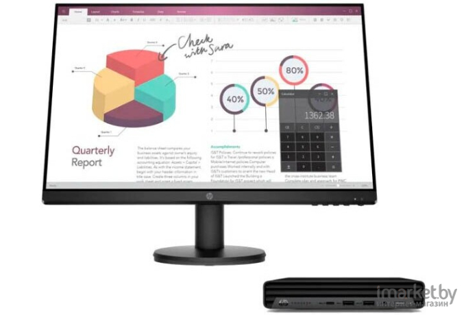 Компьютер HP Bundles ProDesk 405 G6 + Monitor 23.8 + UQ887E [44G95ES]