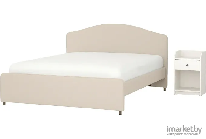 Спальня Ikea Хауга/Лофаллет бежевый/белый [194.860.54]