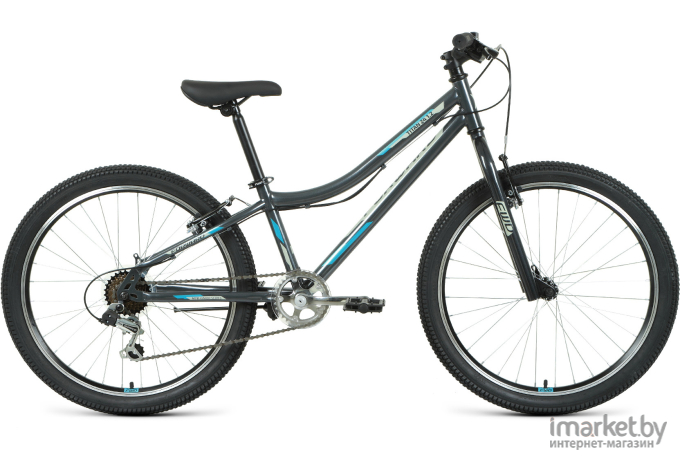 Велосипед Forward Titan 24 1.0 2022 темно-серый/бирюзовый [RBK22FW24018]
