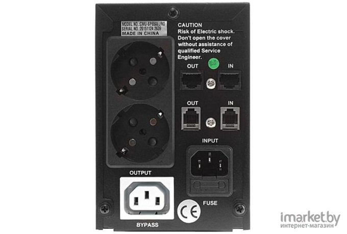 Источник бесперебойного питания CROWN Line Intractive CMU-SP650EURO USB 650VA\360W металл [CM000001861]